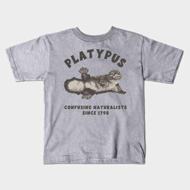 Pretty Platypus Portrait Kids T-Shirt by Slightly Unhinged